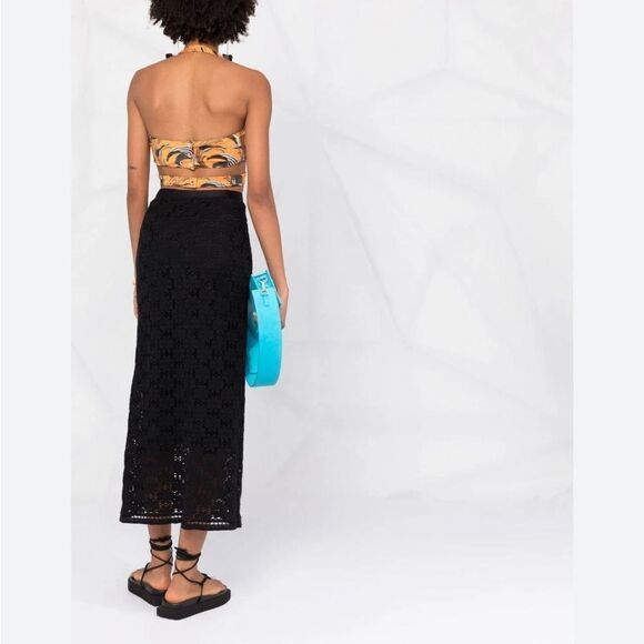 Paco Rabanne Floral Halter Crop Top size 6 NWT $395 - Picture 8 of 11